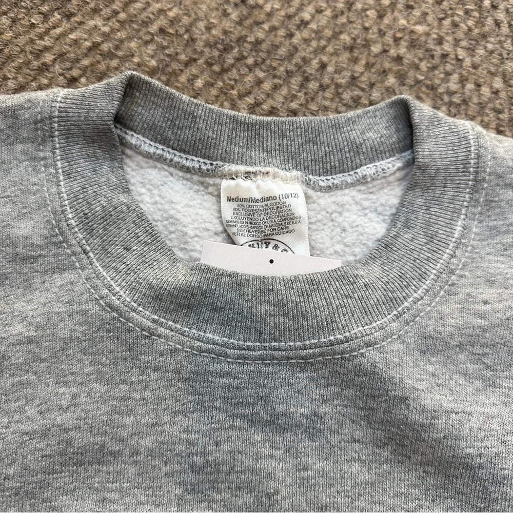 Vintage 90s Disney Mickey Mouse Gray Crew Neck Sweatshirt Kids Unisex Medium - Picture 4 of 12